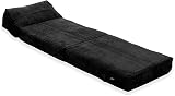 Gilda Jazz Chair Bed Fold Out Futon Single Mattress Corduroy Black view 4