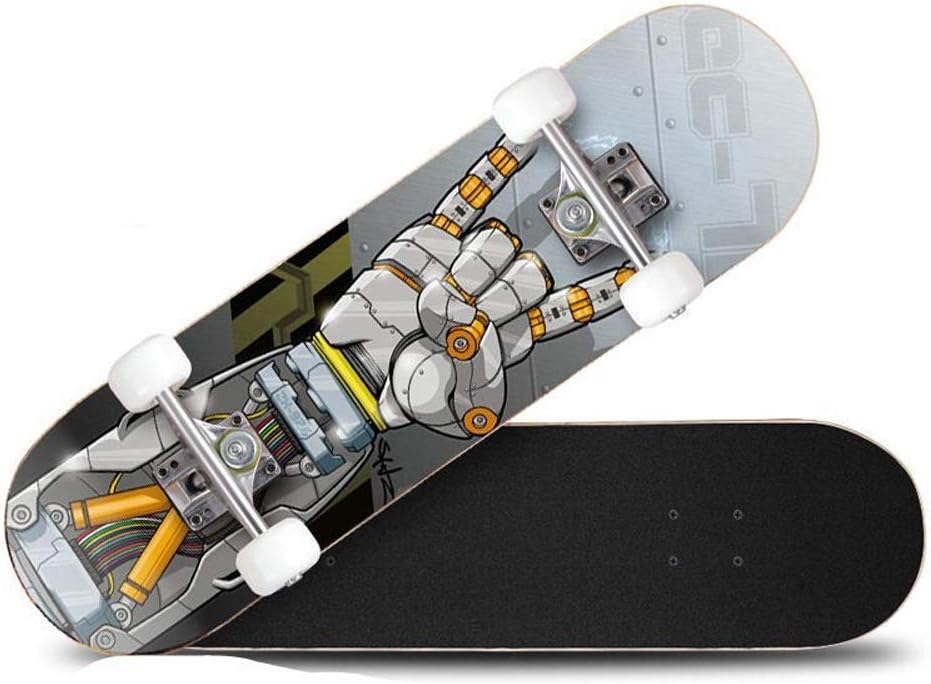 Potato smile Complete Skateboard, Four-wheeled Double Rocker Skateboard, Popular Pattern, Wear-resistant And Pressure-resistant