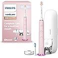 Philips Sonicare DiamondClean Smart 9300 Electric Toothbrush, Sonic Toothbrush with App, Pressure Sensor, Brush Head Detection, 4 Brushing Modes and 3 Intensity Levels, Pink, Model HX9903/25
