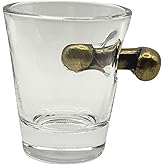 Funny Shot Glass for Adults – Premium Set of Two 2oz Clear Heavy-Base Shot Glasses with Metal Richard Insert – Perfect for Tequila, Whiskey, Adults, Bachelorette Party Favors, and Gag Gifts by TDS