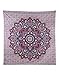 Jaipur Handloom Pink and Purple Mandala Hippie Bohemian Tapestries Wall Hanging Flower Psychedelic Tapestry Wall Hanging Indian Dorm Decor for Living Room Bedroom Pink & Purple Floral Tapestry
