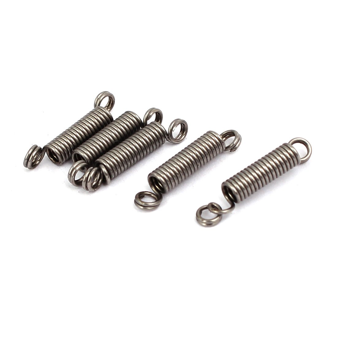 Sourcingmap 0.5mmx3mmx15mm 304 Stainless Steel Tension Springs Silver Tone 5pcs