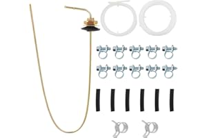 Tujoe Fuel Tank Standpipe 650mm x 5mm Compatible with Webasto Eberspacher Heater 1320399A 35320A, 4mm ‎89031118 Fuel Pipe Line Hose Clip Kit Compatible with Eberspacher and Webasto Tank Heaters