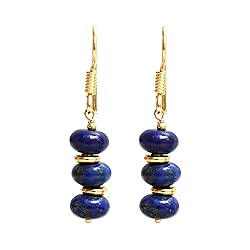 Gempires Blue Lapis Lazuli Crystal Earrings