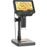 TOMLOV DM4W Microscope with Weighing Scale: 4.3" Digital Coin Magnifier | Error Coin Microscopes with Lights, 8" Tall Stand, IPS Screen For Coin Collectors, Jewelers, Students, Win/Mac Compatible