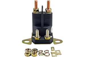 SPJIUQI 4-Terminal 12V Lawn Starter Solenoid for John Deere MIU12537 S240 X300 X350 Trombetta 884-1221-210-02 782-1221-210-22 Toro 740207 28-4210 Craftsman 145673 146154 175141 Troy Bilt 1752137