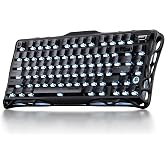 GravaStar Mercury K1 75% Wireless Mechanical Gaming Keyboard RGB Backlit | Gasket Mount, Hot Swappable Linear Switches, Creamy Sound Keyboard, 2.4GHz/USB-C/Bluetooth 5.0, for Win/Mac