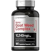 Horbäach Horny Goat Weed Complex | 180 Capsules | Vegetarian, Non-GMO, and Gluten Free Formula with Tribulus, Maca, Yohimbe, and L-Arginine