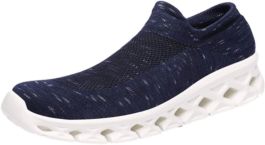 Women Slip-on Walking Shoes Men Casual Running Sneakers Lightweight Knit Trainers, Elastic Socks Shoes for Running, Walking, Jogging, Nursing, Tennis, Daily Life