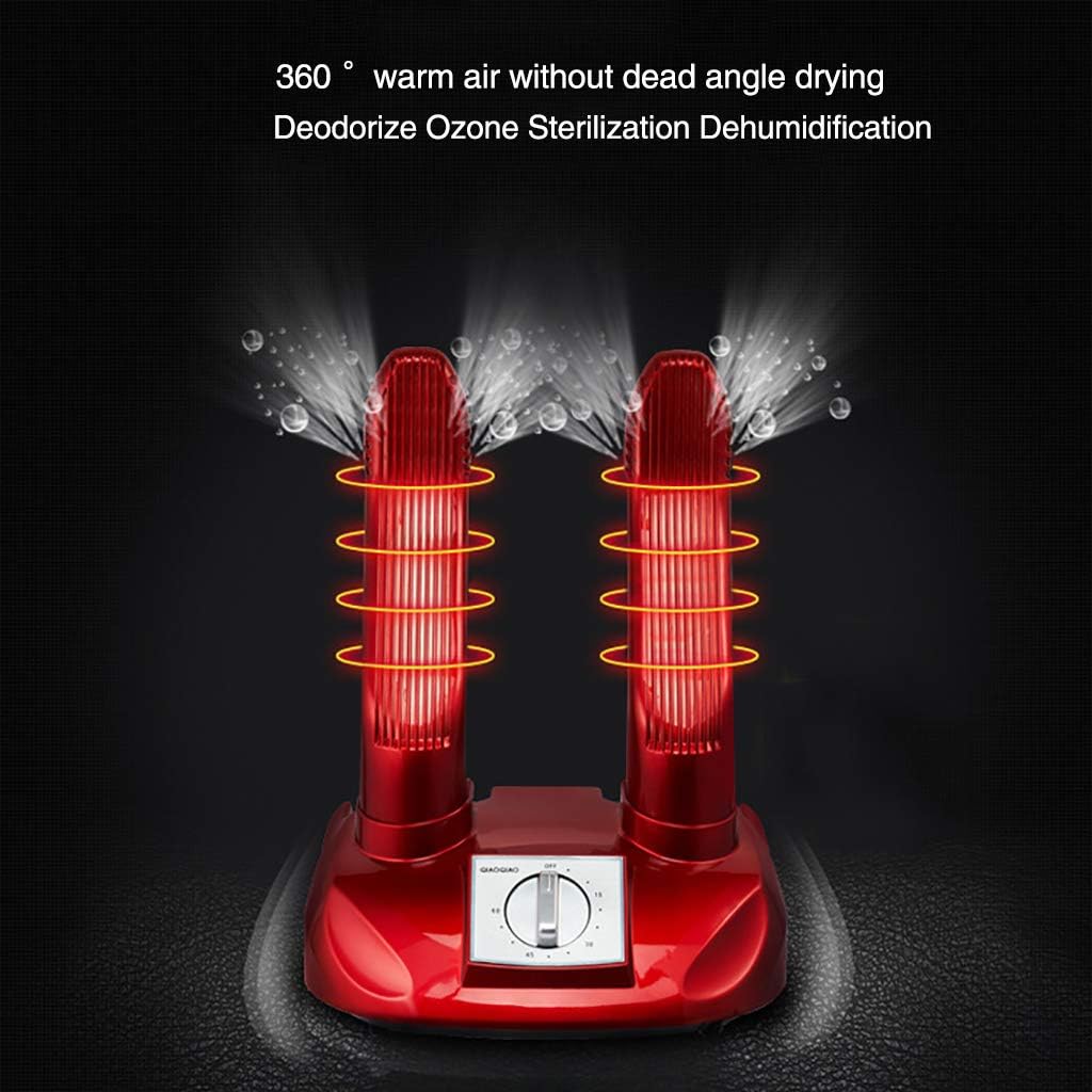 Mechanical Shoe Dryer,deodorize Sterilization Boot Dryer Timer Glove Dryer Forced Air Boot Warmer Portable Adjustable Rack-red Mechanical 29x22.5x41.5cm(11x9x16inch): Home & Kitchen