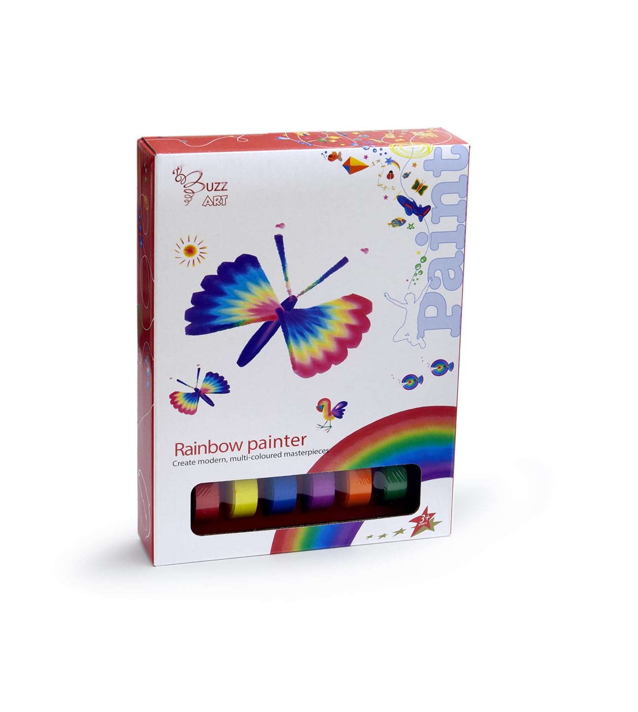 Buzz Arts Rainbow Painter – Multi-Color Painting Kit for Kids, Includes 6 Vibrant Paint Rolls, Fun Creative Art Set for DIY Crafts, ages 3+