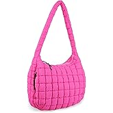 Quilted Puffer Tote Bag Purse Puffy Crossbody Shoulder Bag,Lightweight Nylon Hobo Bag Puffer Carryall Bag for Women Girl