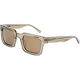 Ted Baker Men's Chunky Square Polarized Sunglasses, 51 mm, UV400 Protection, Crystal Taupe