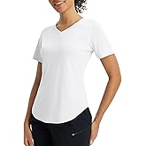 baleaf Women's Short Sleeve Shirts UPF 50+ Sun Shirt V Neck UV Workout Moisture Wicking Quick Dry T-Shirts
