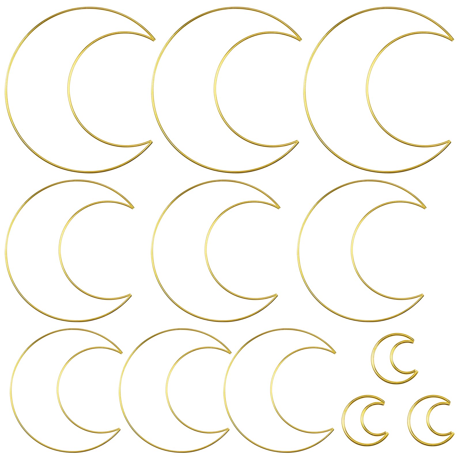 WakiHong 12 Pcs Moon Dream Catcher Crescent Shape Hoop Moon Shaped Dream Catcher Hoop for DIY Craft Dream Catcher Making Home Wall Decoration