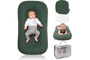 Meindoovm Baby Lounger - Snuggle Cozy Me Infant Lounger for Newborns | Breathable & Soft, Portable Awake-Time Pad, Essential Baby Gift (Lounger Cover Included)