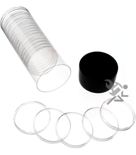 Black Capsule Storage Tubes For Air-Tite Coin Holders - Pack Of 5 USA Made