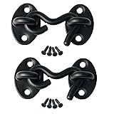 M MIMHOOY 2 Pack Hook and Eye Latch for Door 2 inch