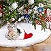 Aytai Christmas Tree Skirt 48 Inch White Faux Fur Christmas Tree Skirt Luxury Tree Skirts for Holiday Christmas Decorations