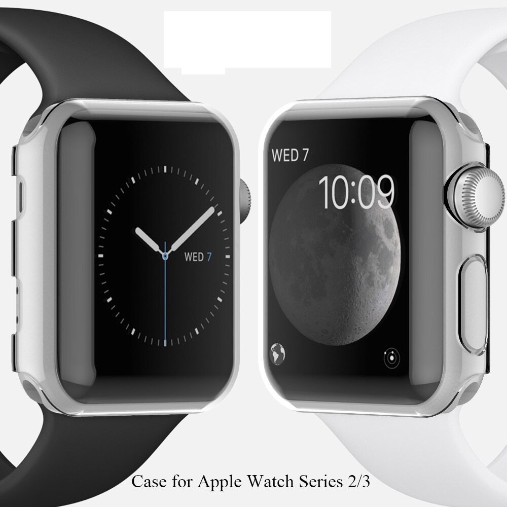 Apple Watch 38mm Screen Protector - Ultra Slim Clear PC Flexible Lightweight Case Protective Bumper Cover for Apple iWatch Series 2 & Series 3 - High Transparency Full Cover for Apple Watch 2017
