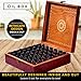 Beautiful Essential Oil Storage Box Holds 49 Bottles 5-10-15-30ML & 1oz Or 98 Roller Bottles - Free Roller Bottle Opener & 192 Essential Oil Labels