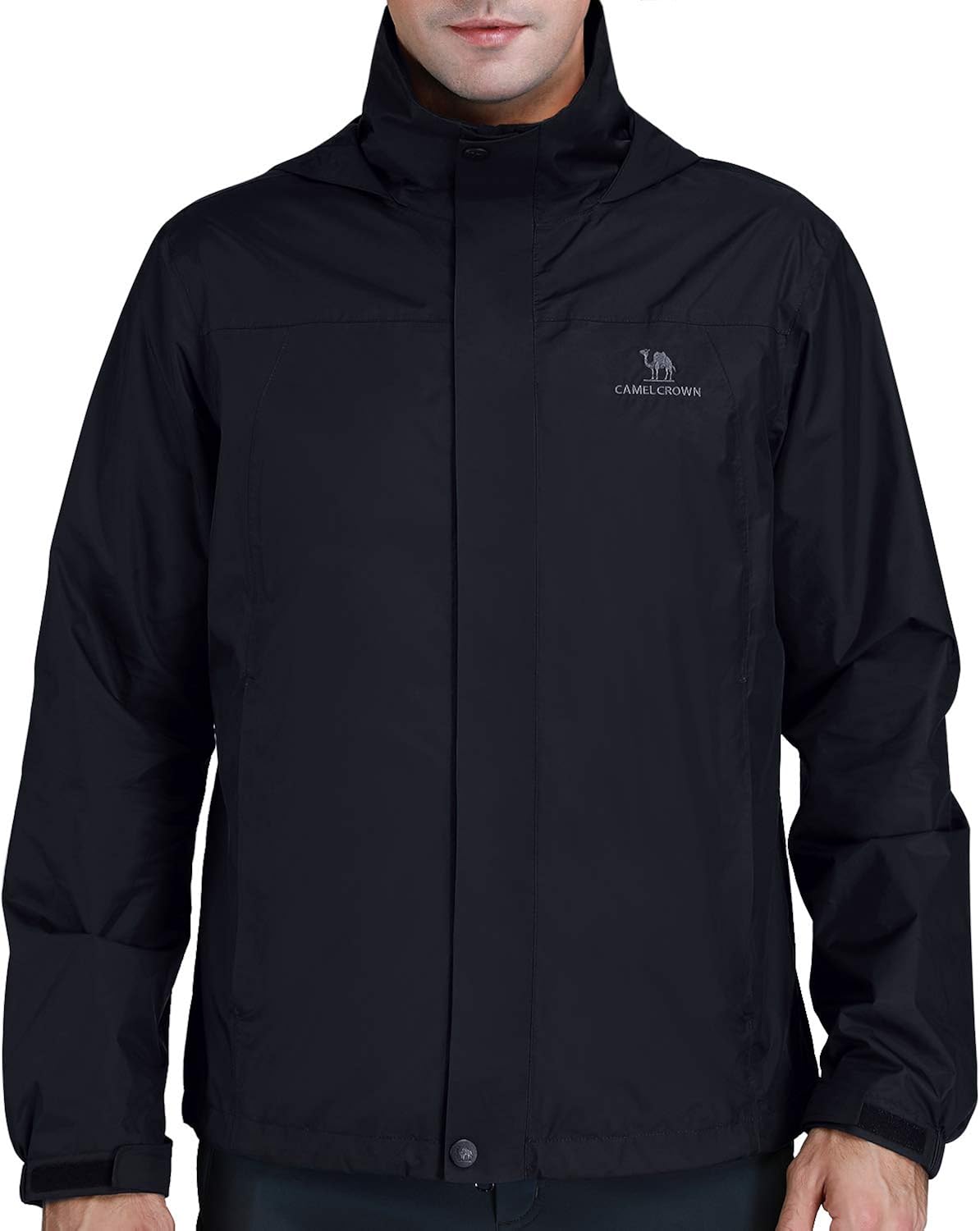 CAMEL CROWN Mens Waterproof Jacket Hooded Windbreaker Windproof Rain