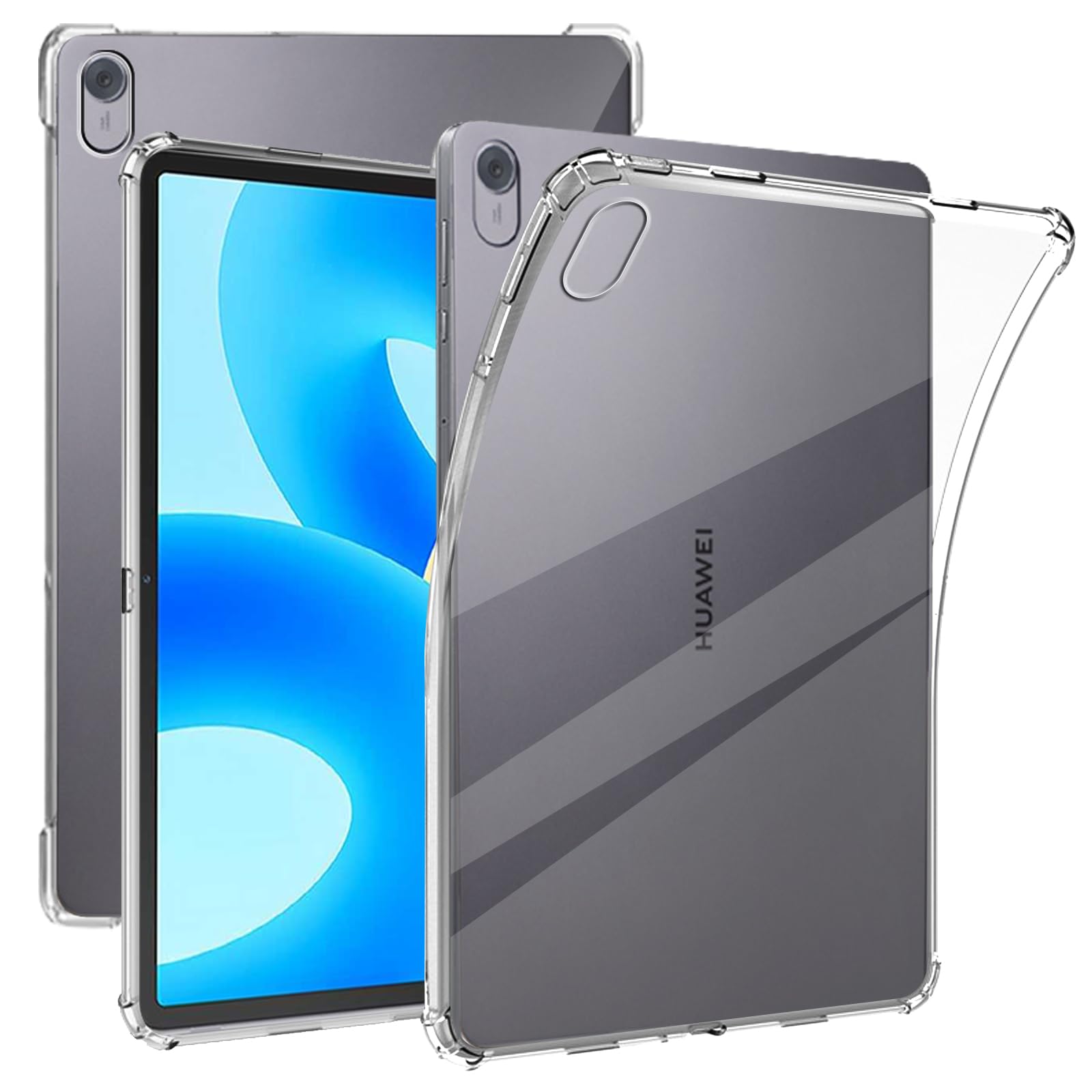 KZIOACSH Clear Case for Huawei MatePad 11.5 Inch 2023, [Corner Protection] Flexible Ultra Slim TPU Protective Shell Lightweight Shockproof Rugged Bumper Cover Transparent Proective Clear Case