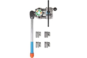 4LIFETIMELINES Flaring Tool – Professional Turret Brake Line Flaring Tool for 5 Tubing Sizes – Compatible with Stainless Steel and Copper Nickel Tubing – Precision Flares for Automotive