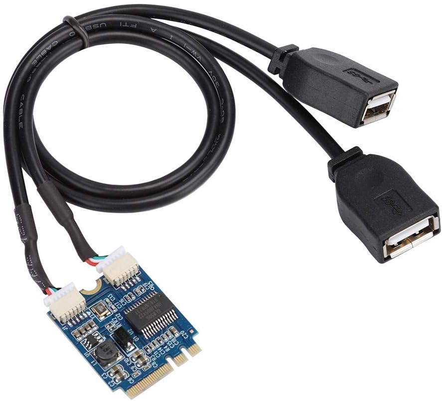 Sutinna KEY A-E to USB 2.0 Expansion Card, Easy Installation M.2 NGFF to USB Riser Card, for M.2 KEY A-E Interface Notebook
