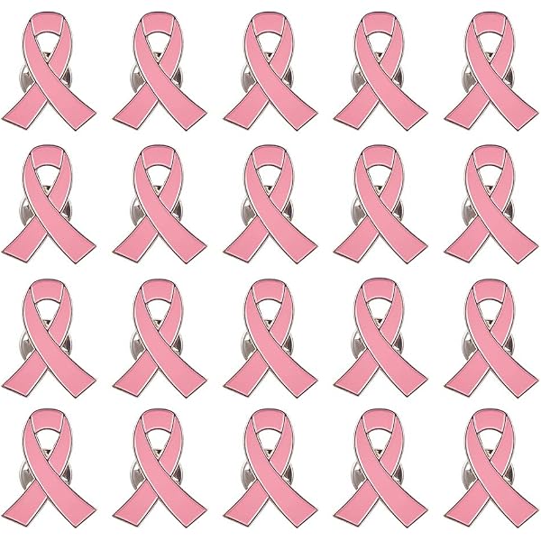 Lot De 50 Broches Ruban Rose Sensibilisation Cancer Du Sein - Épingles Caritatives Pour Collecte De Fonds