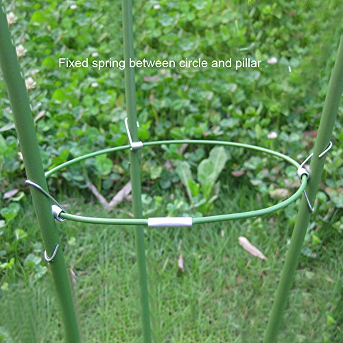 17.7" Plant Support Ring,ADSRO Adjustable Plant Grow Trellises Garden Basket Plant Fixed Climbing Gardening Plant Cage 3Pack (Green)