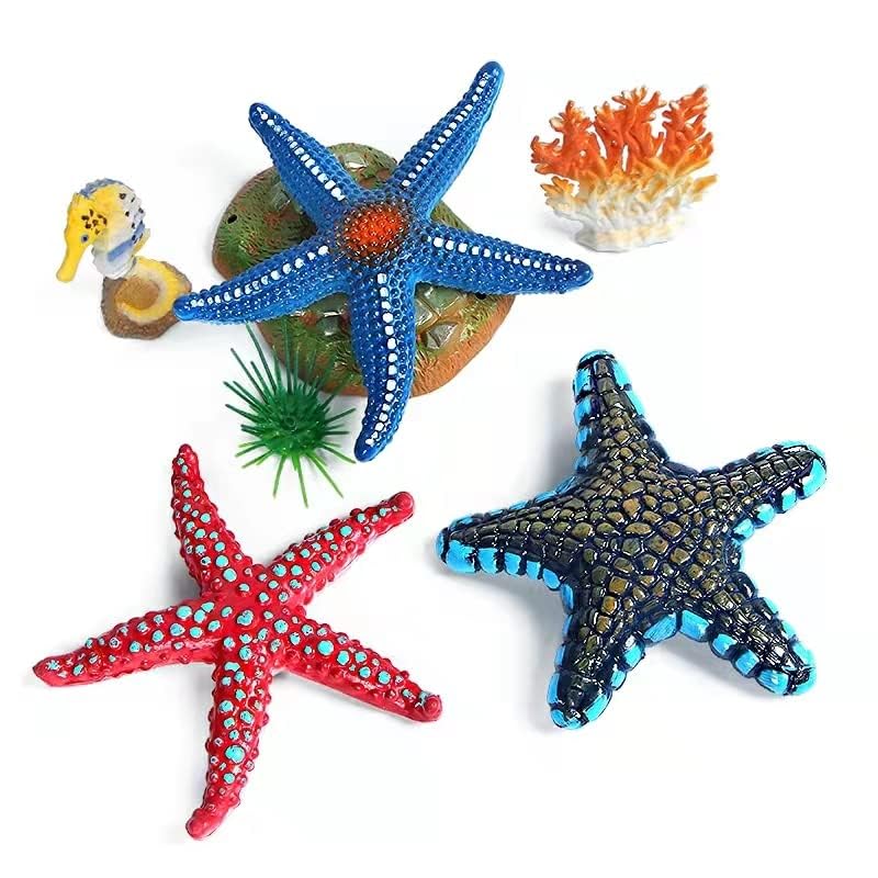 NALACAL 8 Pcs Diving Starfish Pool Toy Colorful Big Starfish Set Summer Swimming Diving Toys Set Dive Throw Toy Set Underwater Swimming Toy