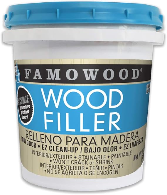 FamoWood 40022118 Latex Wood Filler Pint, Fir/Maple