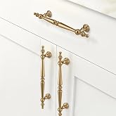 Shimeyao 10 Pack Champagne Bronze Cabinet Pulls 5"(128mm) Hole Center | Vintage Cabinet Pulls Handles Drawer Handles Closet for Kitchen Bathroom Drawer Dresser Pull Hardware