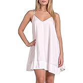 ELAN Women's Double V Spaghetti Straps Mini Dress with Pockets