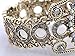 Alilang Womens Vintage Inspired Golden Tone Rhinestone Purple Victorian Cameo Lady Queen Princess Cuff Bangle Bracelet