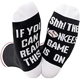 GJTIM 2Pairs Baseball Socks Birthday Game Day Gift IF You Can Read This Shh The Game Is on Baseball Team Fans Players Gift