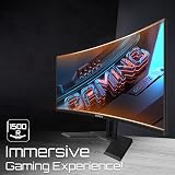 Gigabyte GS34WQC 34 inch WQHD Curved Monitor 3440x1440 135Hz OC view 9