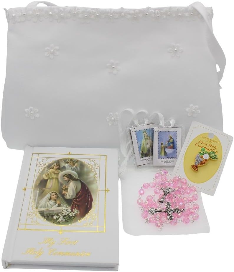 Girls First Communion Gift Set Purse, Missal, Rosary and Pouch, Scapular, Chalice Pin, Gift Box?