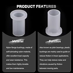 uxcell 20pcs Flanged Sleeve Bearings Plastic