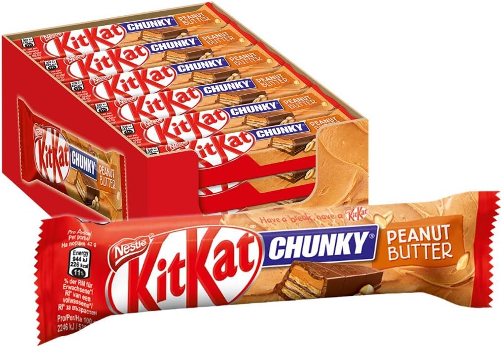 Nestlé Kitkat Chunky Peanut Butter 42g Lot de 24 Amazon.fr Epicerie