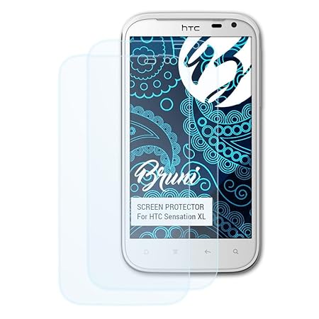 Bruni Schutzfolie für HTC Sensation XL Folie, glasklare Displayschutzfolie (2X)