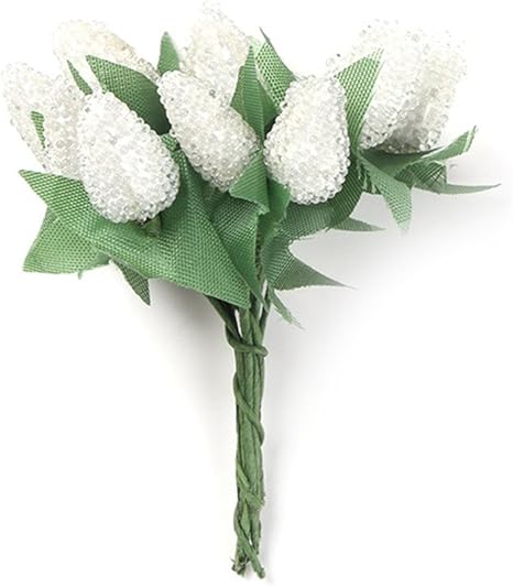 Amazon 1 Bunch10pc人工ストロベリーフラワーブーケdiy装飾花輪フェイク花屋内外のホームガーデンofficeベランダウェディングホーム装飾 ホワイト H5761 造花 オンライン通販