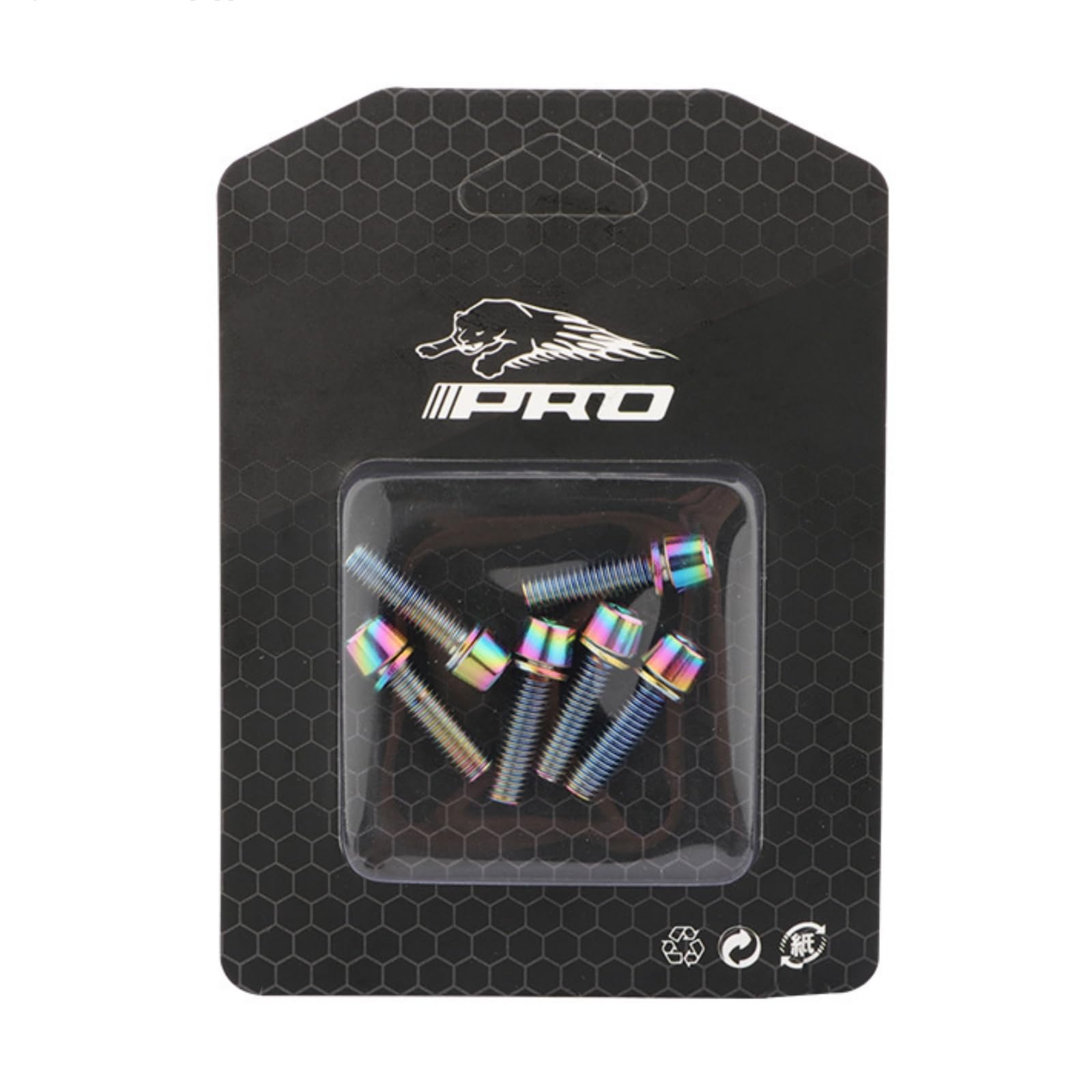 Bike Stem Bolts 6PCS M5x18mm Stem Bolts Screws Stainless Steel Bike Stem Parts with Washer for BMX MTB Road Bikes,Rainbow