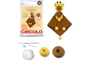 CIRCULO Amigurumi Crochet Kit - Lovey Blanket - All Included, Easy Instructions - Crochet Set for Intermediate - Animal Crochet Kit, Premium Amigurumi Yarn for Crocheting - Giraffe