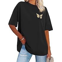 Fazortev Womens Oversized Queen Of Hearts Graphic T Shirts