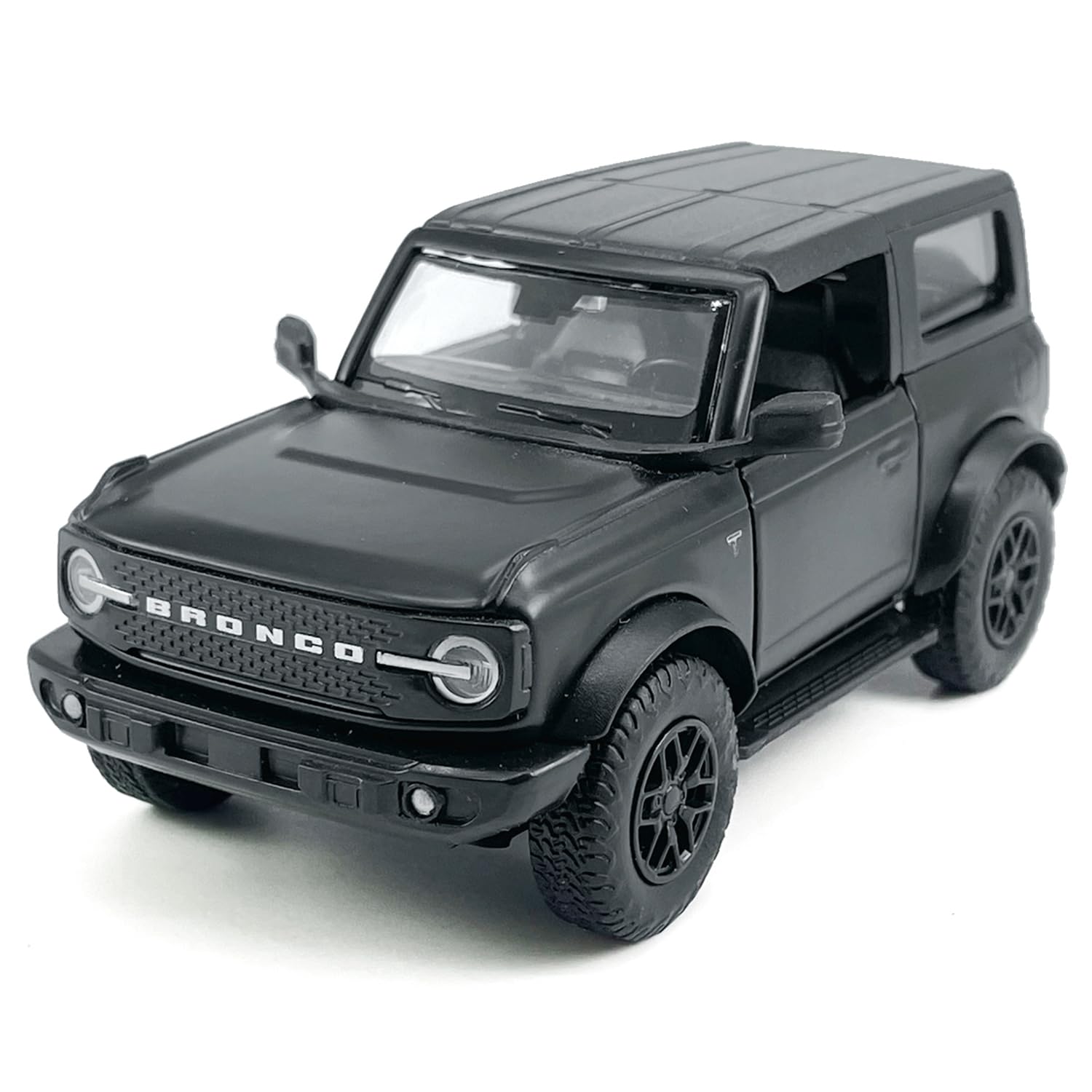 Photo 1 of 2-Door Bronco Badlands Model Car 1/36 Scale Diecast Toy Cars Metal Alloy Children’s Vehicles, Pull Back Doors Open, Black Rim, Mens Collection, Kids Toys for Boys Gifts, Cake Topper Home Décor, Black