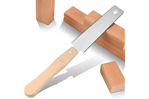 Japanese Style Hand Saw, Flush Cut Saw 15 cm, Double Side Edge Pull Saw Ryoba Flexible Blade Wood Wooden Beech Handle Saw for