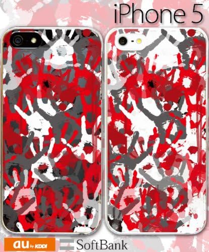 Amazon Iphone5デザインケース シンプルデザイン インパクト 手形 血痕 クリア ポリカ 家電 カメラ オンライン通販