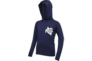 DRONIRING Boys UPF 50+ Swim Hooded Shirt with Pocket/Non-Pocket, Youth Kids SPF UV Sun Protection Rash Guard Long Sleeve Fishing Shirts